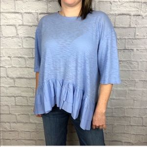 🍃Anthro Akemi + Kin Oversized Ruffle Short Sleeve